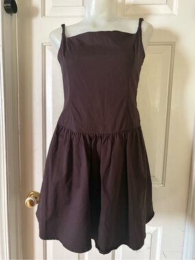 Dynamite Chocolate Brown Spaghetti-Strap Mini Dress, Sz L